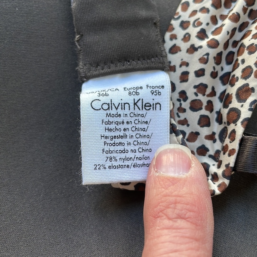 CALVIN KLEIN leopard cheetah print padded bra - Picture 10 of 14
